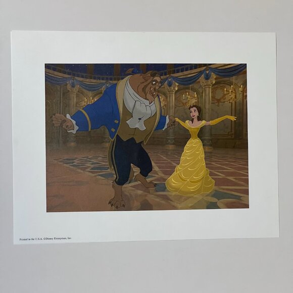 Beauty and the Beast Set of 4 Lithographs Disney Store 2002 - Picture 5 of 16